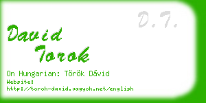 david torok business card